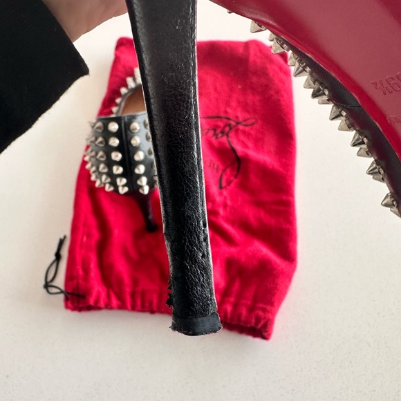 Christian Louboutin Black Spiked Heels - Picture 3 of 9